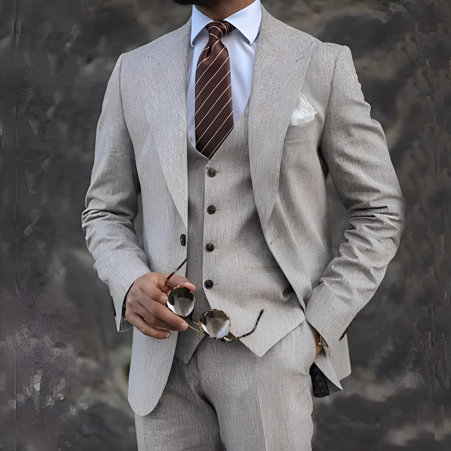 Cordell - Elegantní, formální třídílný oblek pro muže