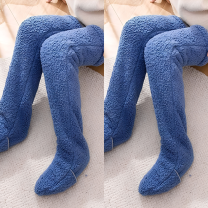 Camellia - Teplé, nadkolenní zimní ponožky pro dámy