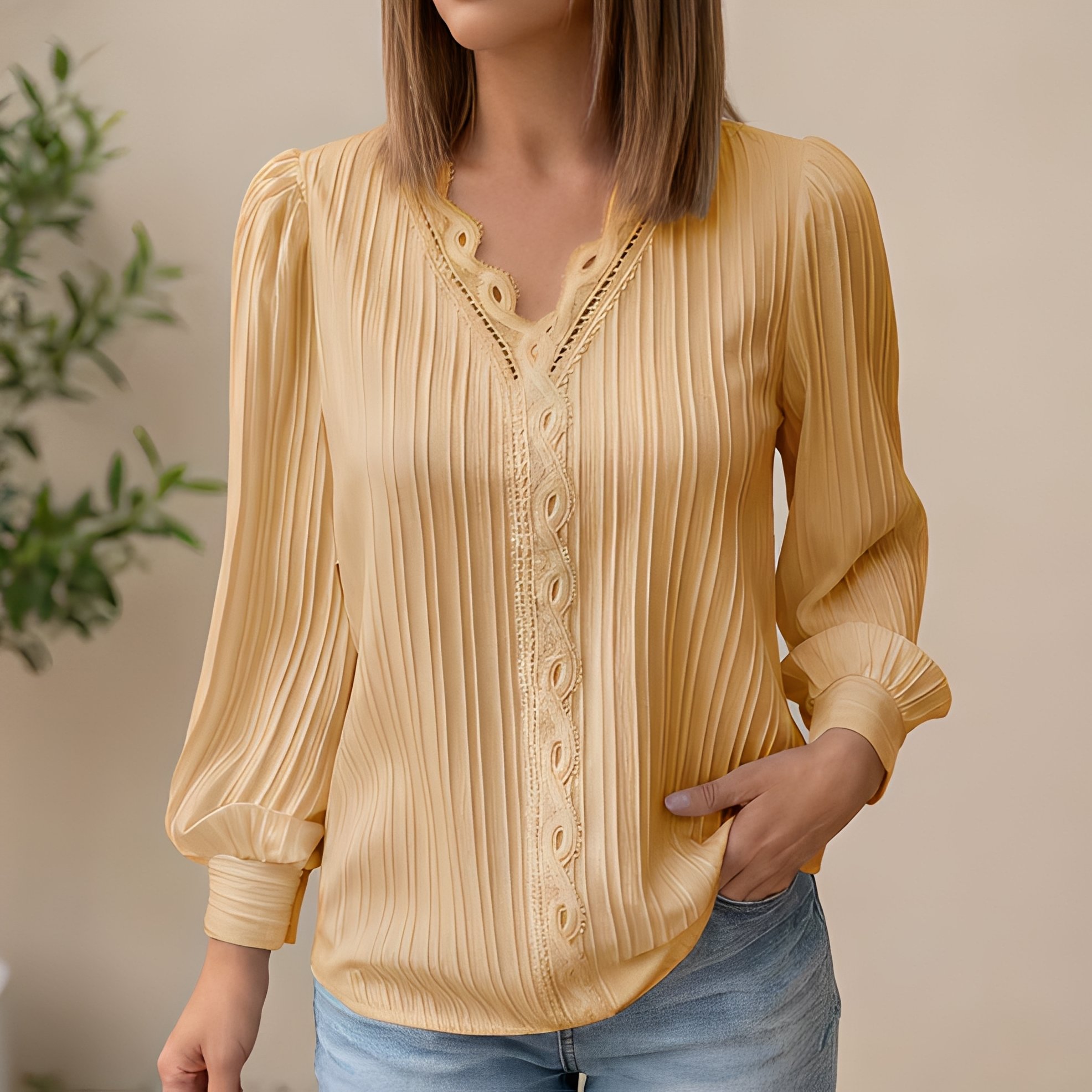 Antonette - Elegantní letní blůzka s V výstřihem pro ženy