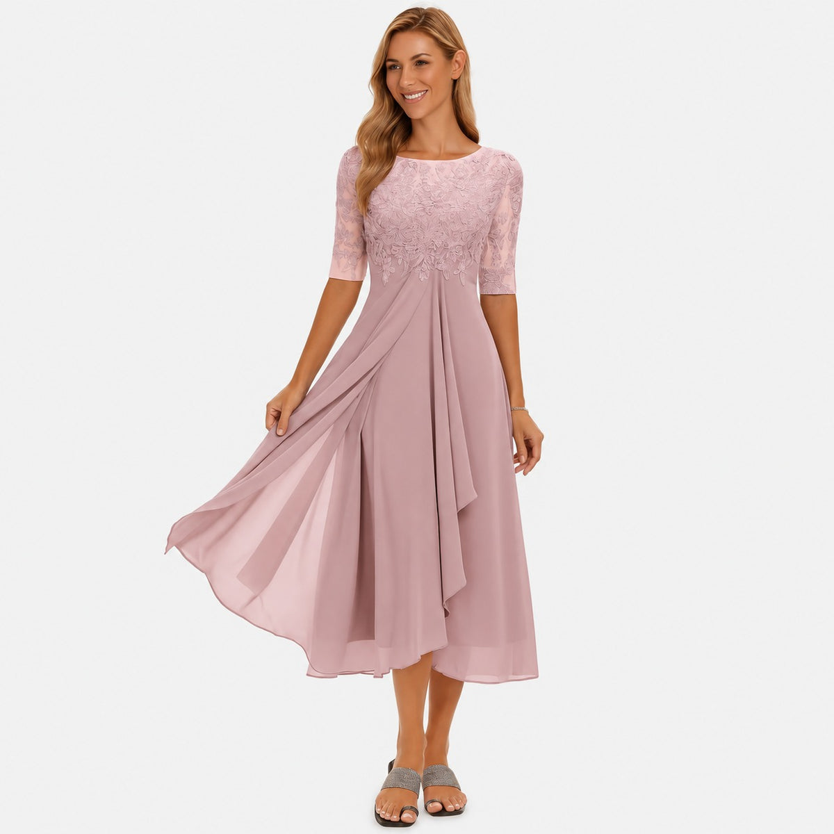 Ximena - Elegantní dámské šaty ke kolenům