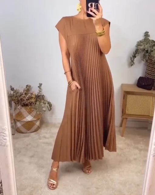 Gillian - Elegantní Monochromatické Maxi Šaty
