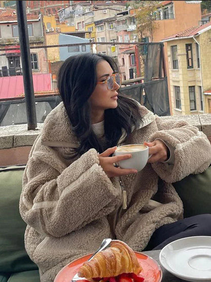 Daria – Kabát Teddy Oversize