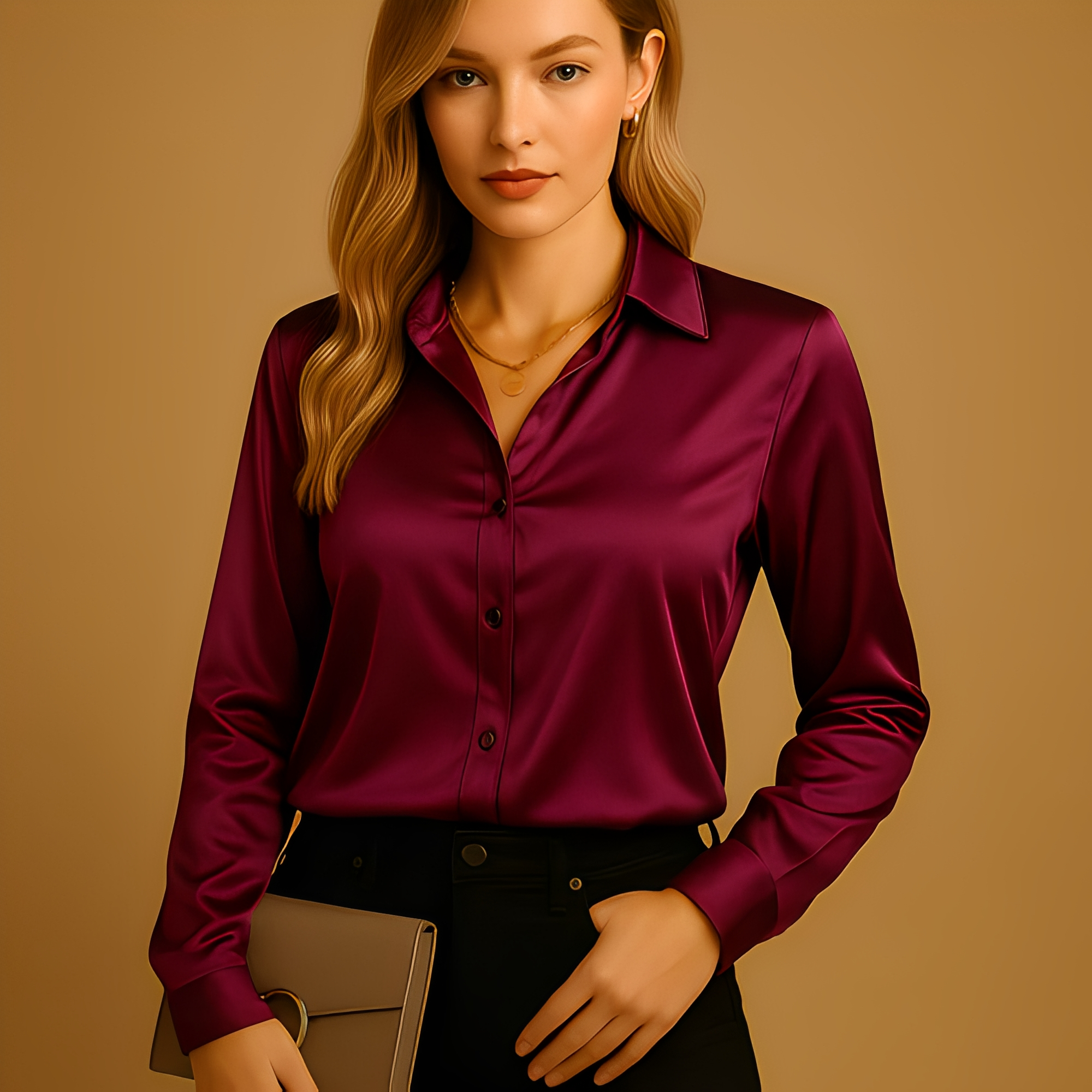 Alesia - Elegantní dámská halenka s dlouhými rukávy