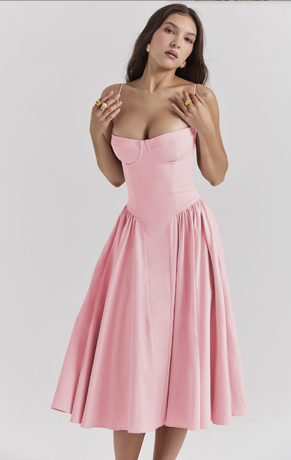 Jutte - Dámské bezrukávové midikleid