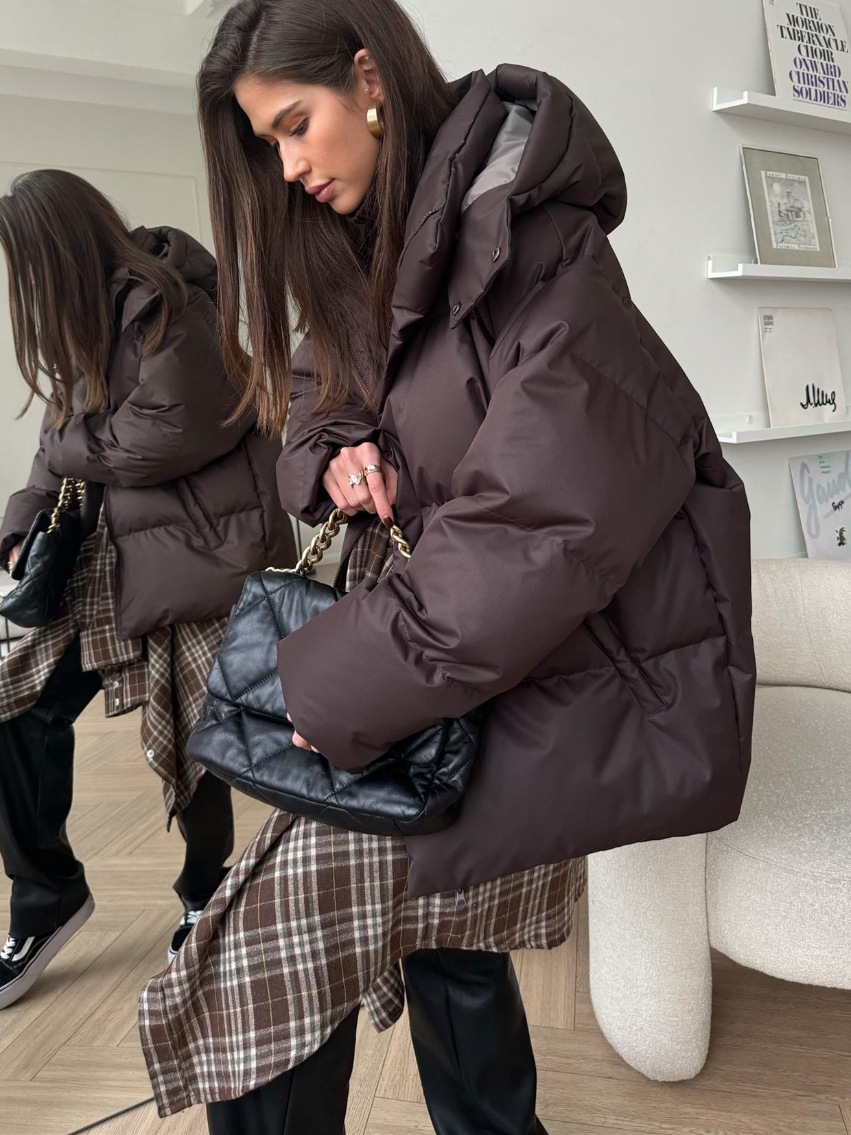 Natalia – Bunda s kapucí z dunového materiálu