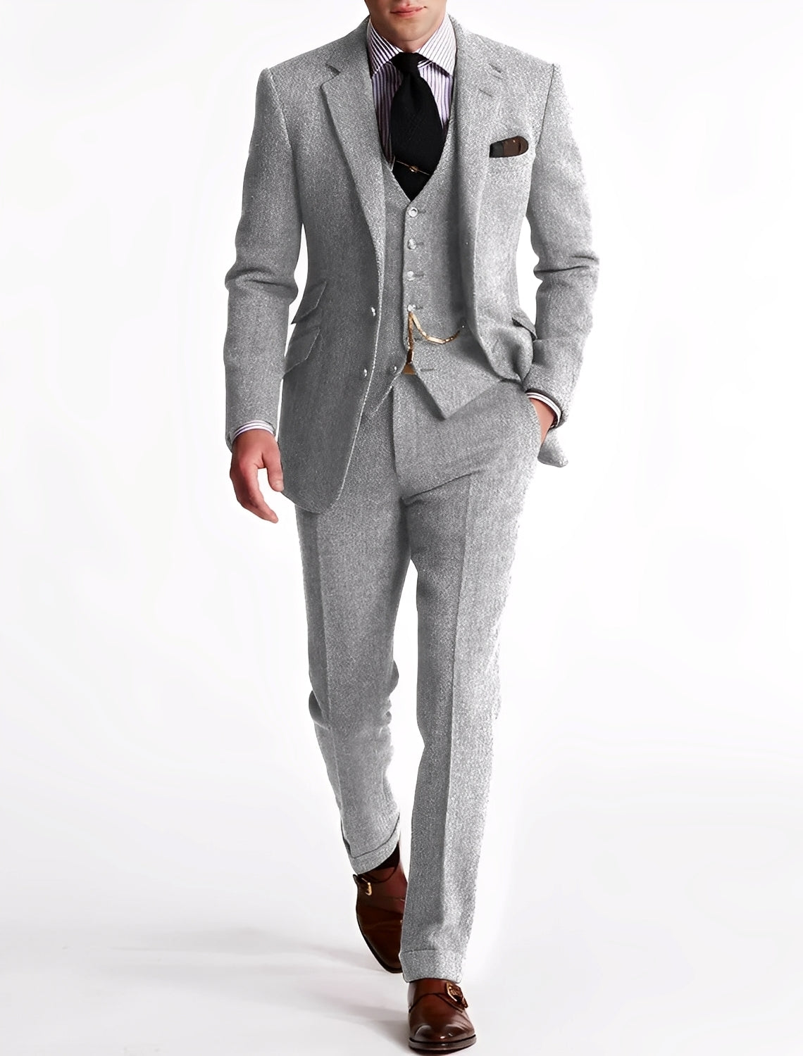 Desmond - Formální trojdílný tweedový smoking pro muže