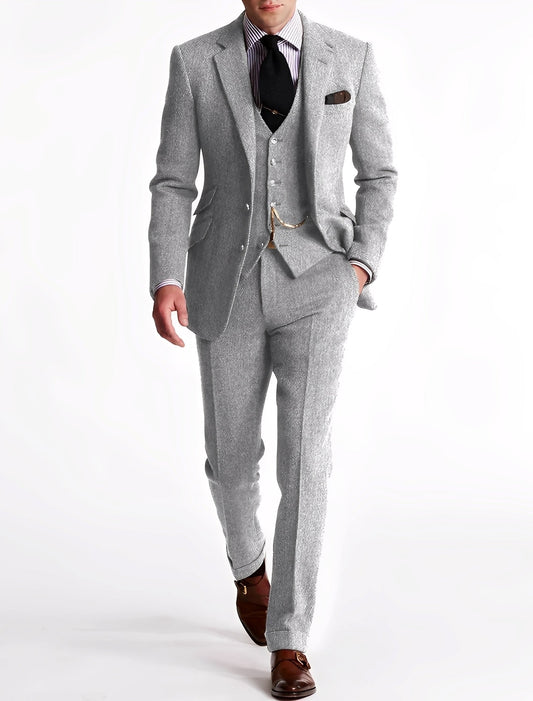 Desmond - Formální trojdílný tweedový smoking pro muže