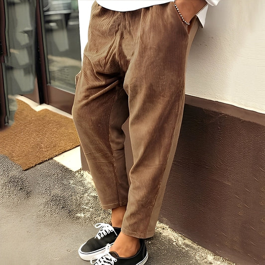 Marvin - Ležérní baggy kalhoty z manšestru pro muže