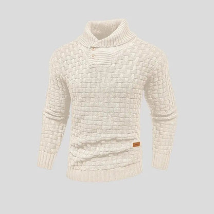 Eldon - Stylový pletený svetr s knoflíky pro muže