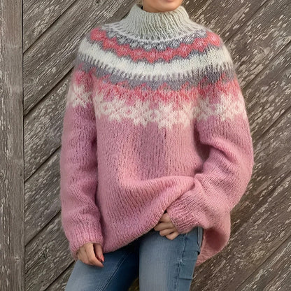 Arline - Jacquard-svetr v islandském stylu pro dámy