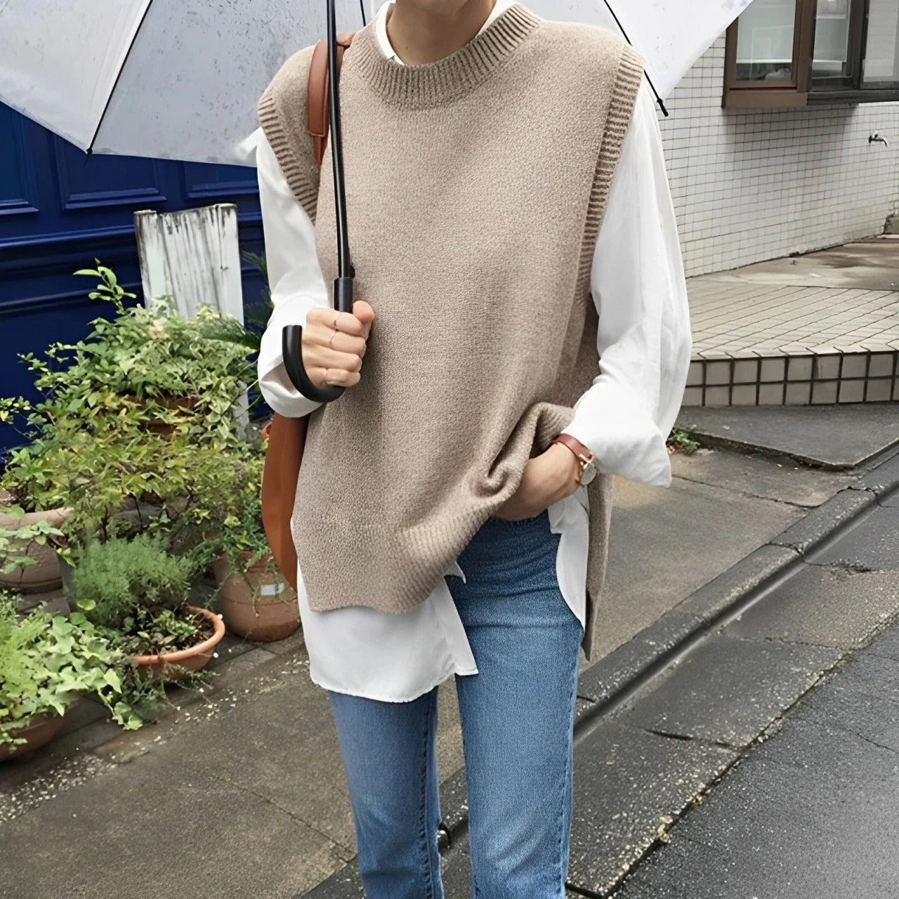 Emmeline - Stylová, volně sedící pletená vesta pro ženy