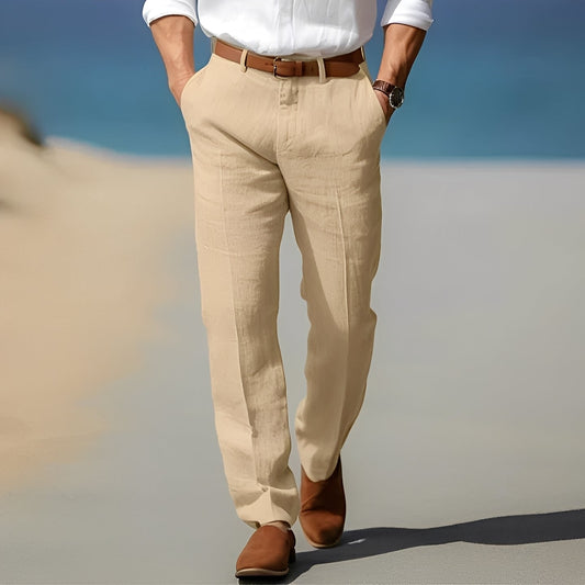 Trent - Ležérní, elegantní lněné kalhoty pro muže