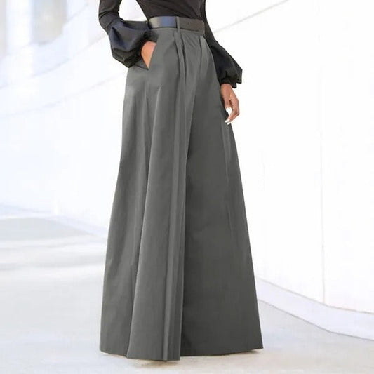Rivka – Kalhoty Široké Nohavice s Měkkým Draperováním