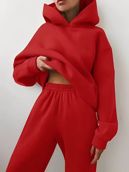 Adelia – Jednobarevný Hoodie-Set
