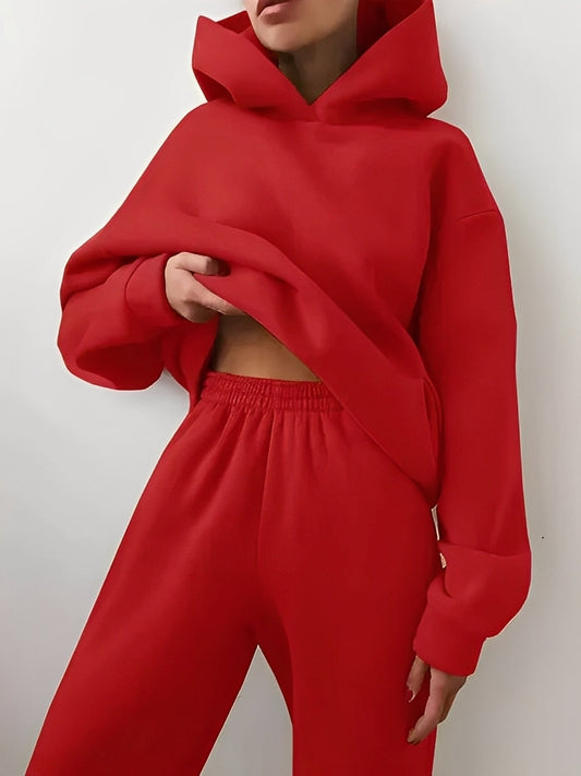 Adelia – Jednobarevný Hoodie-Set