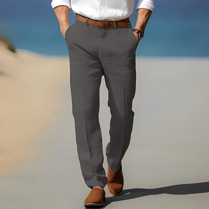 Trent - Ležérní, elegantní lněné kalhoty pro muže