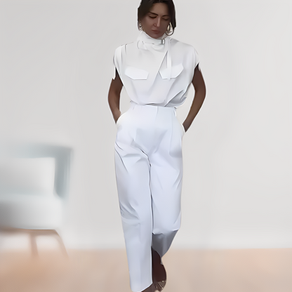 Leona – Stylový bezrukávový overal