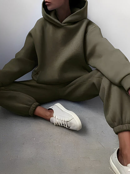 Adelia – Jednobarevný Hoodie-Set