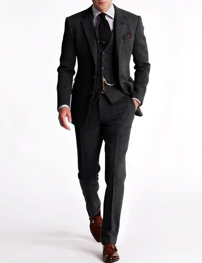 Desmond - Formální trojdílný tweedový smoking pro muže