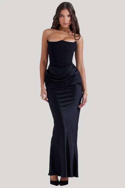 Elisabeth – Maxi šaty s odhalenými rameny pro elegantní vzhled