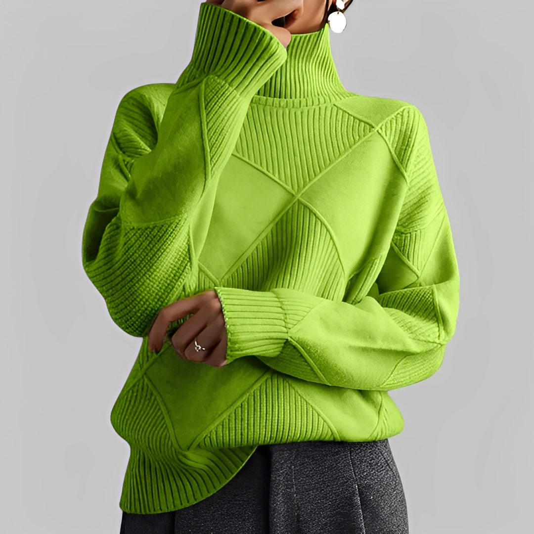 Mariette - Oversized zimní rolákový svetr pro ženy