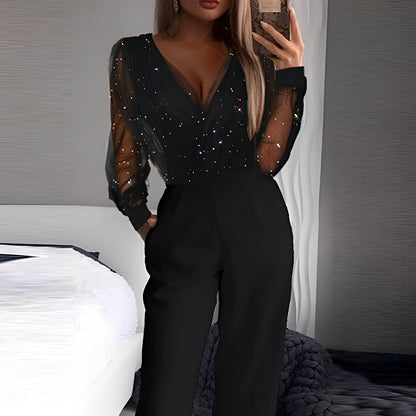 Morgana - Elegantní overal s rozšířenými nohavicemi pro dámy