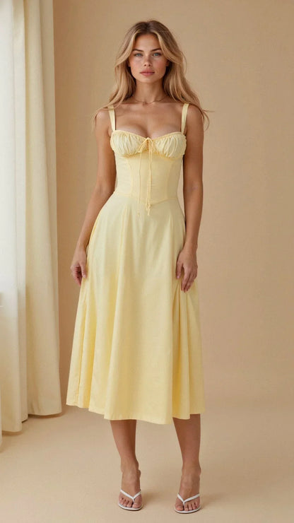 Delysia - Květinové Bustier Šaty Tvarující Elegance