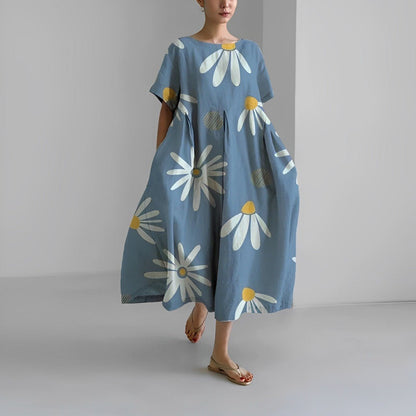 Naomi - Jarní boho maxi šaty s květinami