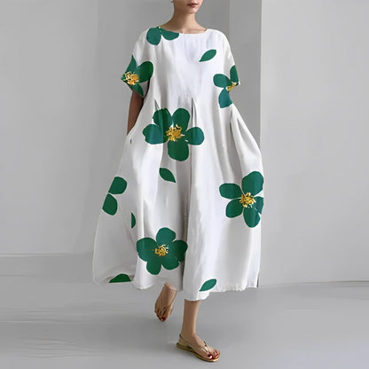 Naomi - Jarní boho maxi šaty s květinami