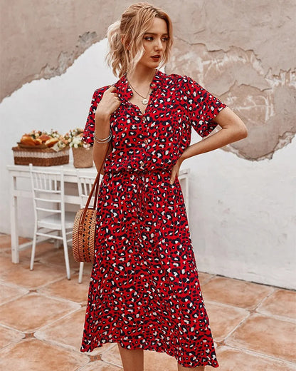 Vexana - Lehký letní šaty dámské s potiskem elegantní