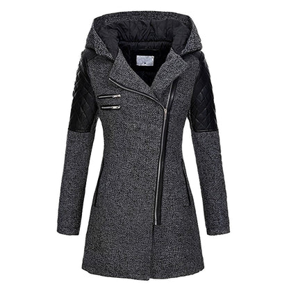Chasity - Stylový teplý kabát s kapucí pro dámy