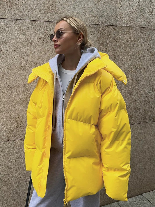 Louisa - Polstrovaná krátká bunda s kapucí